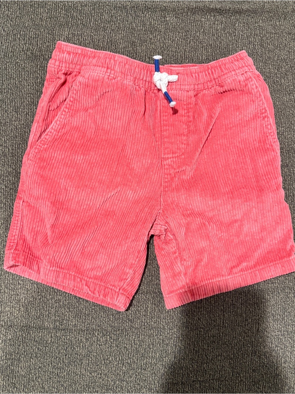 Mini Boden Coral Pink Corduroy Drawstring Shorts